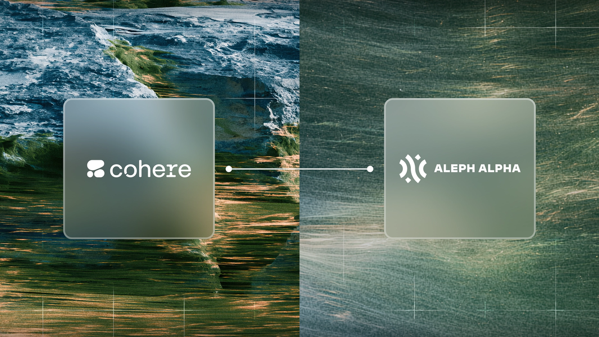 לוגו של Cohere לצד סמל Aleph Alpha — מיזוג חוצה האוקיינוסים